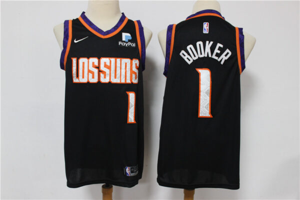 Suns 1 Devin Booker Black 2019-20 City Edition Nike Swingman Jersey