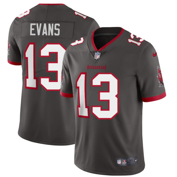 Tampa Bay Buccaneers #13 Mike Evans Men's Nike Pewter Alternate Vapor Limited Jersey