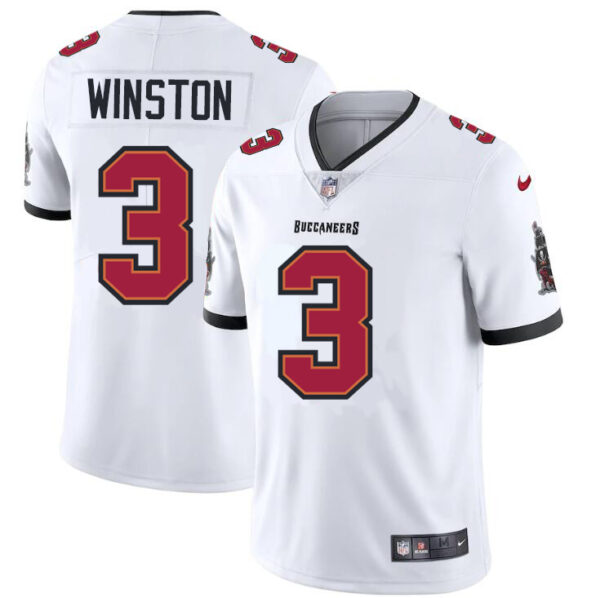 Tampa Bay Buccaneers #3 Jameis Winston Men's Nike White Vapor Limited Jersey