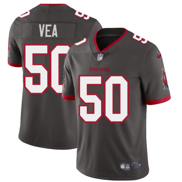 Tampa Bay Buccaneers #50 Vita Vea Men's Nike Pewter Alternate Vapor Limited Jersey