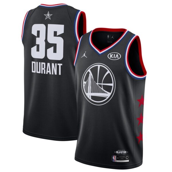 Warriors 35 Kevin Durant Black 2019 NBA All-Star Game Jordan Brand Swingman Jersey