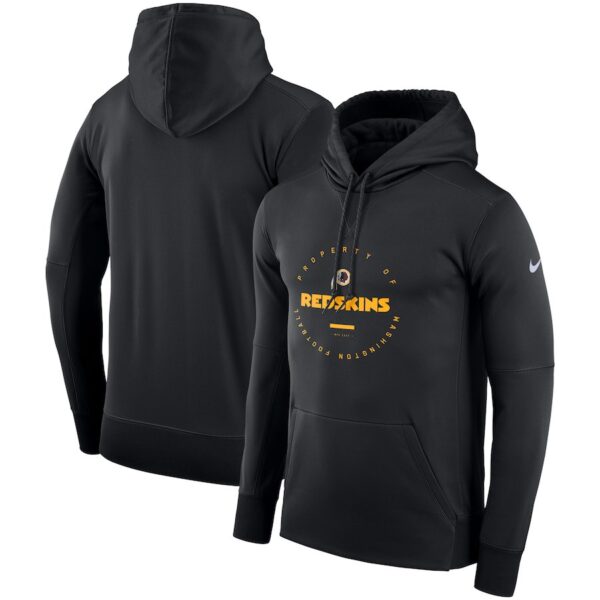 Washington Redskins Nike Sideline Property Of Wordmark Logo Performance Pullover Hoodie Black