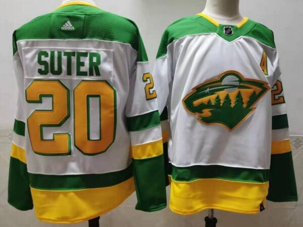 Wild 20 Ryan Suter White 2020-21 Reverse Retro Adidas Jersey