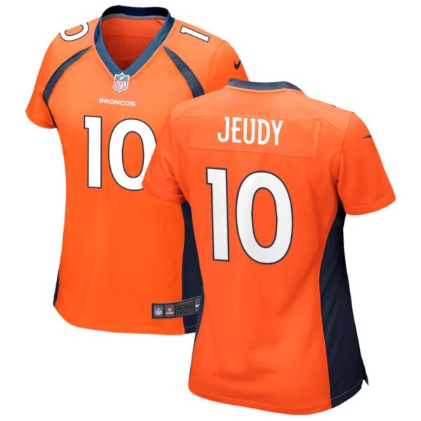 Women's Broncos #10 Jerry Jeudy Navy Orange Alternate Stitched Season Vapor Untouchable Limited Jersey