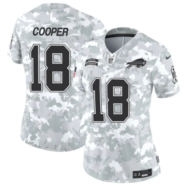 Women's Buffalo Bills #18 Amari Cooper 2024 F.U.S.E Arctic Camo Salute To Service Limited Stitched Football Jersey(Run Small)