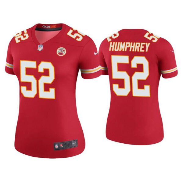 Women's Kansas City Chief #52 Creed Humphrey s Red Jersey