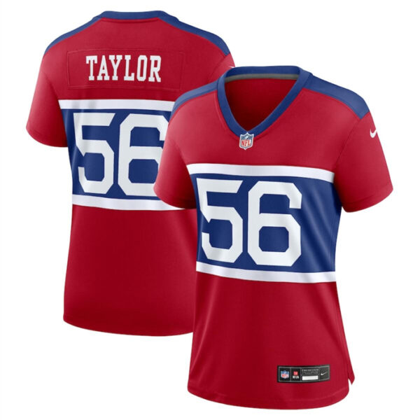 Women's New York Giants #56 Lawrence Taylor Century Red Alternate Vapor Limited Stitched Football Jersey(Run Small)