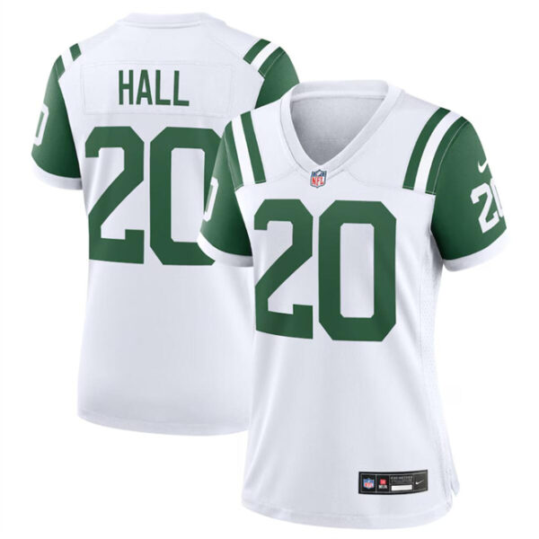 Women's New York Jets #20 Breece Hall White Classic Alternate Stitched Jersey(Run Small)