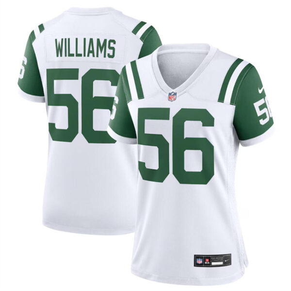 Women's New York Jets #56 Quincy Williams White Classic Alternate Stitched Jersey(Run Small)