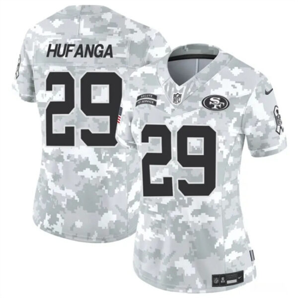 Women's San Francisco 49ers #29 Talanoa Hufanga 2024 F.U.S.E Arctic Camo Salute To Service Limited Stitched Jersey(Run Small)