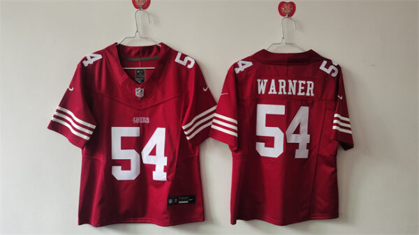 Women's San Francisco 49ers #54 Fred Warner Red F.U.S.E Vapor Untouchable Stitched Jersey(Run Small)