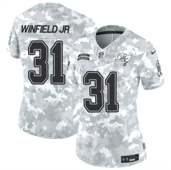 Women's Tampa Bay Buccaneers #31 Antoine Winfield Jr. 2024 F.U.S.E Arctic Camo Salute To Service Limited Stitched Football Jersey(Run Small)