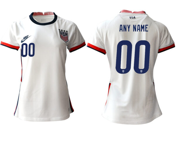 Women Custom USA Home Jersey