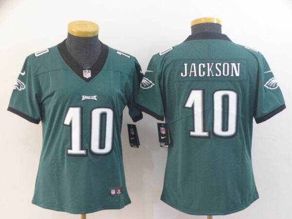 Women Nike Eagles 10 DeSean Jackson Green Women Vapor Untouchable Limited Jersey