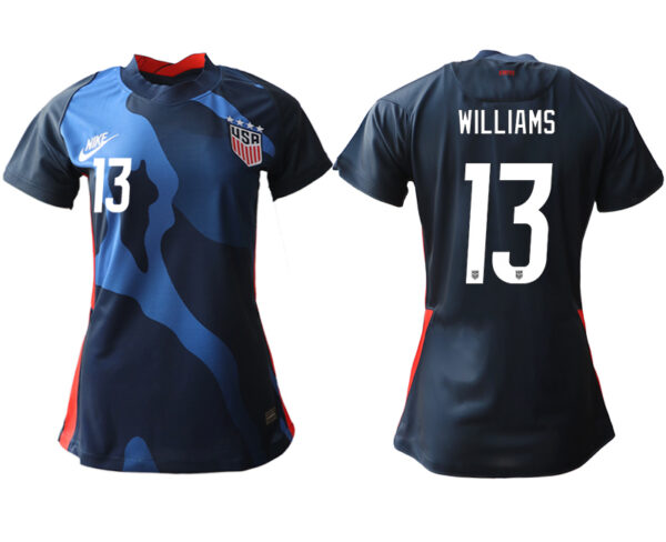 Women's USA #13 Williams Away Jersey