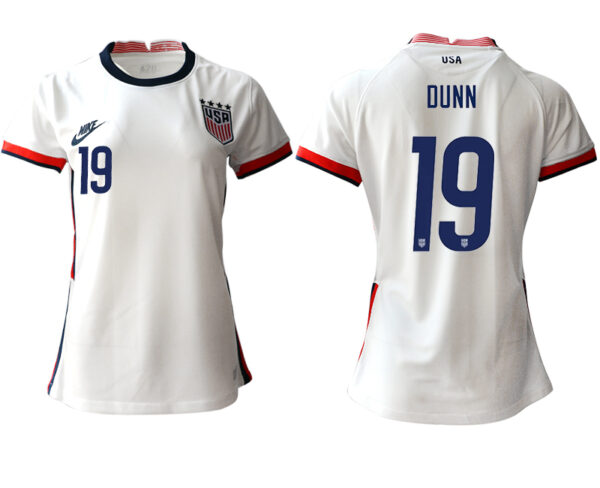 Women's USA #19 Dunn Home Jersey