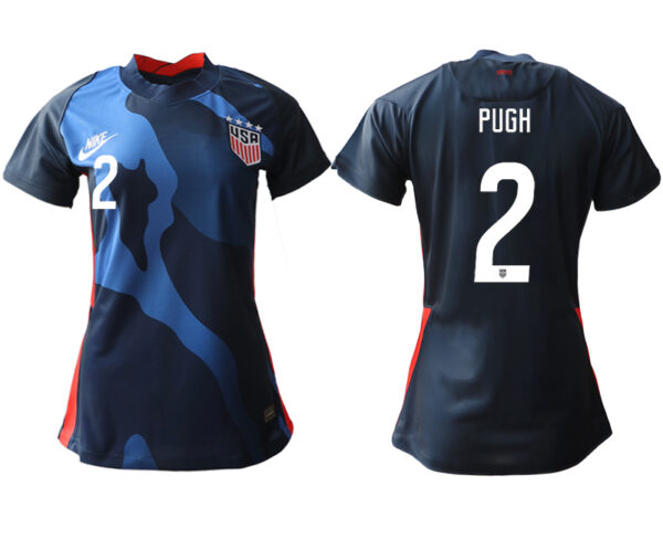 Women's USA #2 Pugh Away Jersey