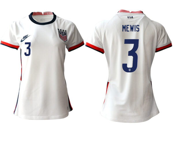 Women's USA #3 Mewis Home Jersey