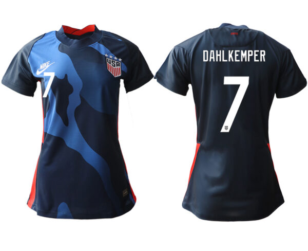 Women's USA #7 Dahlkemper Away Jersey