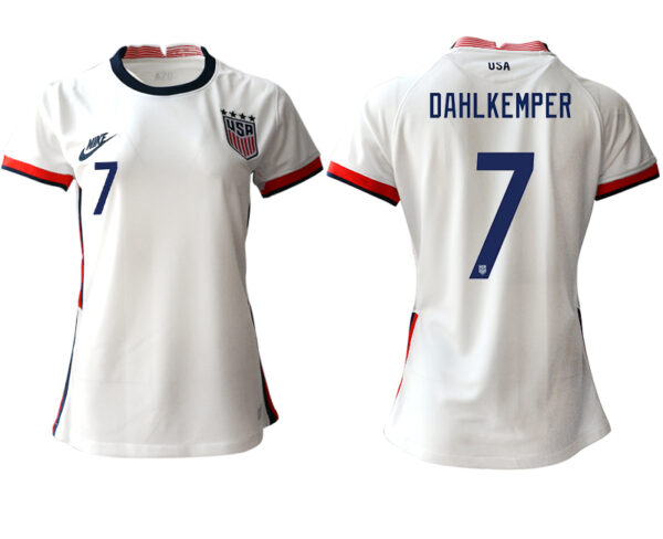 Women's USA #7 Dahlkemper Home Jersey