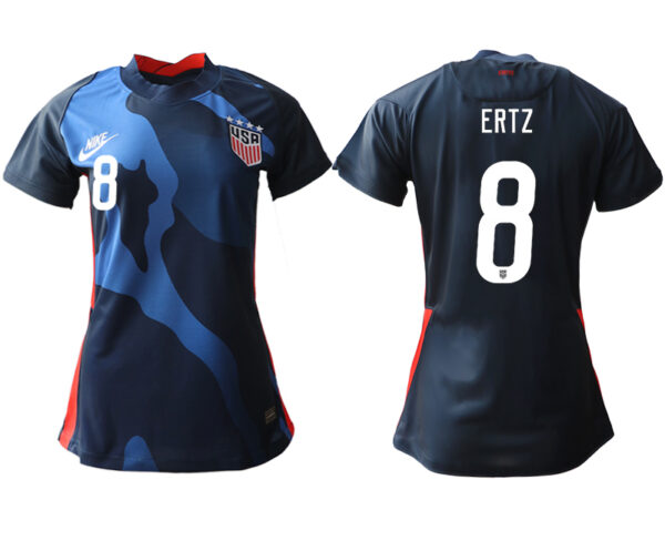 Women's USA #8 Ertz Away Jersey