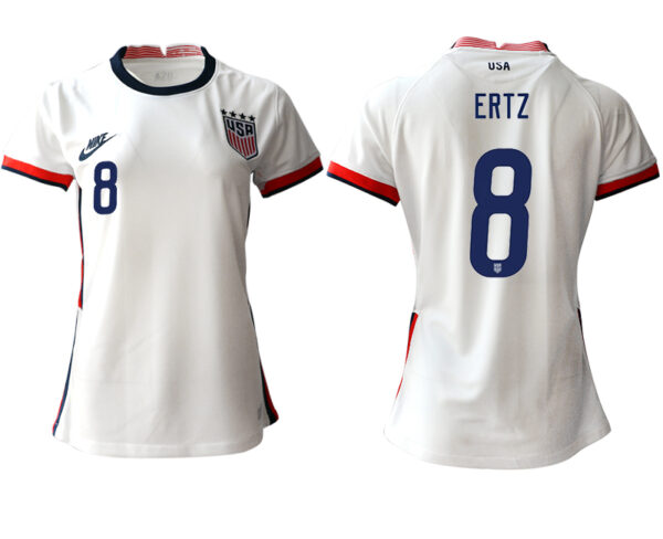 Women's USA #8 Ertz Home Jersey