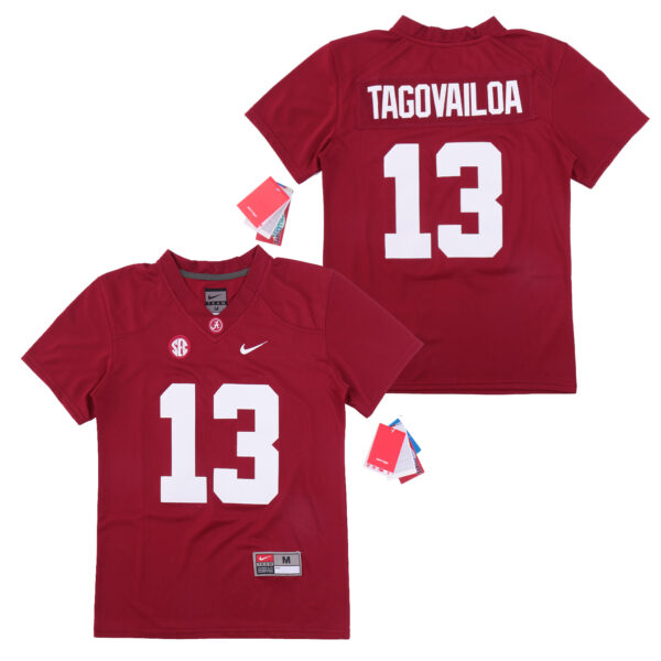 Youth Alabama Crimson Tide 13 Tua Tagovailoa Red Youth College Football Jersey