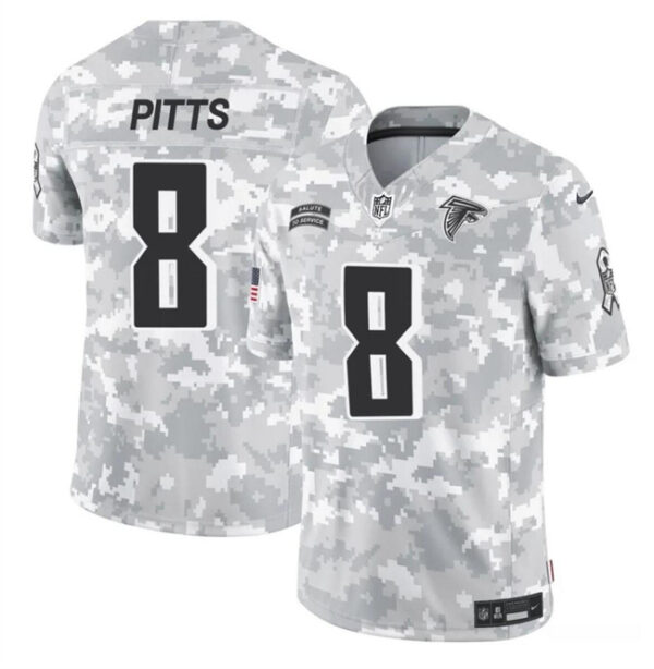 Youth Atlanta Falcons #8 Kyle Pitts 2024 F.U.S.E Arctic Camo Salute To Service Limited Stitched Football Jersey