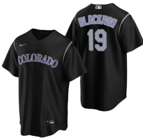 Youth Charlie Blackmon Colorado Rockies Cool Base jersey Black