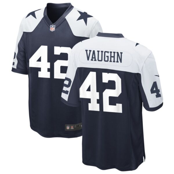 Men's Dallas Cowboys #42 Deuce Vaughn Navy Alternate Game Jersey