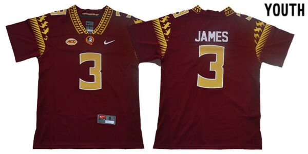 Youth Florida State Seminoles 3 Derwin James Red Youth College Football Jersey