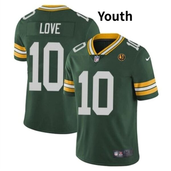 Youth Green Bay Packers #10 Jordan Love Green Vapor Limited Football Jersey