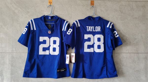 Youth Indianapolis Colts #28 Jonathan Taylor Blue 2024 F.U.S.E. Vapor Untouchable Limited Stitched Football Jersey