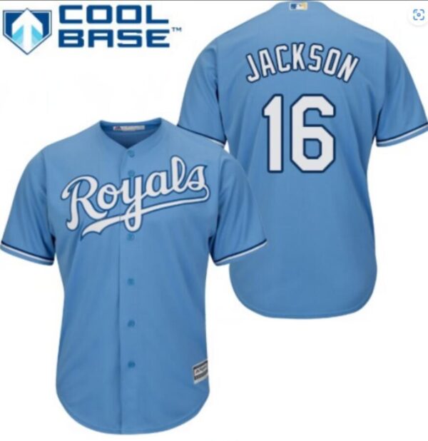 Youth Kansas City Royals Bo Jackson #16 Blue Cool Base Jersey