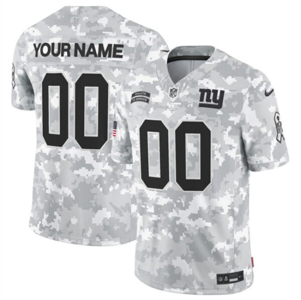 Youth New York Giants Active Player Custom 2024 F.U.S.E Arctic Camo Salute To Service Limited Stitched Football Jersey