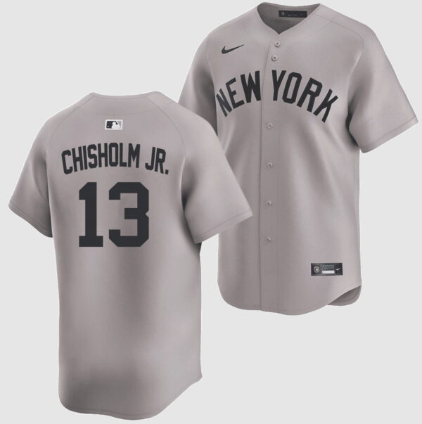 Youth New York Yankees #13 Jazz Chisholm Jr. Road Jersey - Limited Kids Jersey