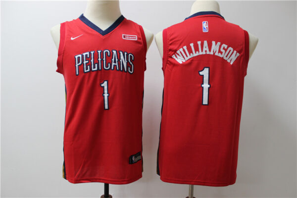 Youth Pelicans 1 Zion Williamson Red Youth Nike Swingman Jersey