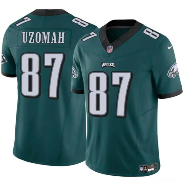 Youth Philadelphia Eagles #87 C.J. Uzomah Green 2023 F.U.S.E Vapor Untouchable Limited Stitched Football Jersey