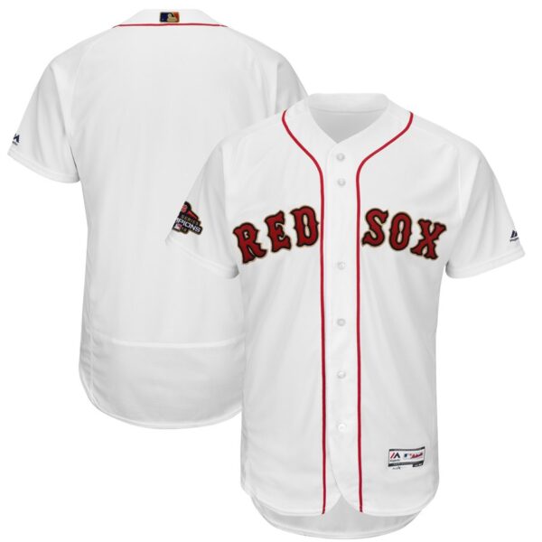 Youth Red Sox Blank White Youth 2019 Gold Program FlexBase Jersey