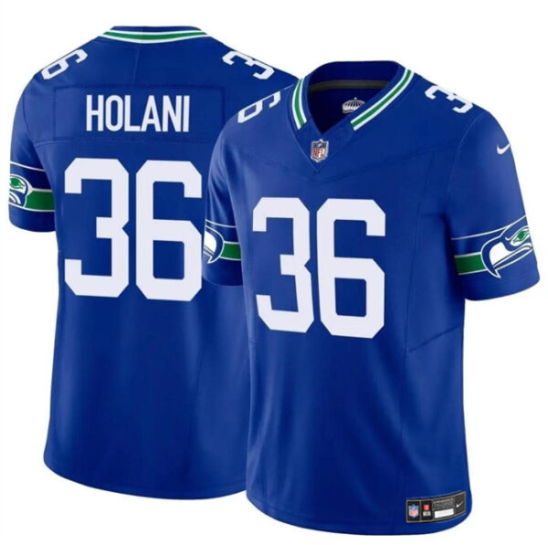 Youth Seattle Seahawks #36 George Holani Royal 2024 F.U.S.E Throwback Vapor Limited Stitched Football Jersey