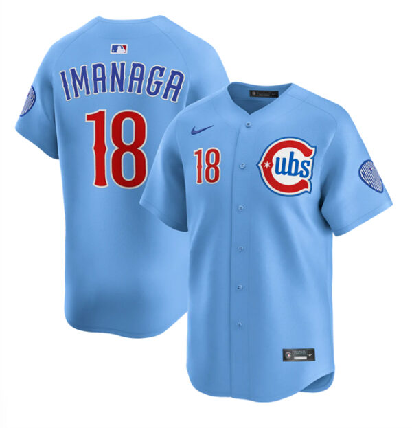 Men's Chicago Cubs #18 Sh??ta Imanaga Blue 2024 25 2nd Alternate Limited Stitched Baseball Jersey