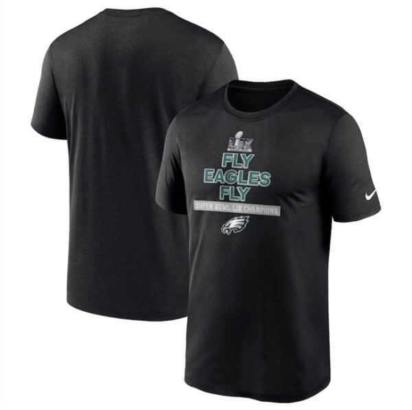 Men's Philadelphia Eagles Black Super Bowl LIX Local T-Shirt