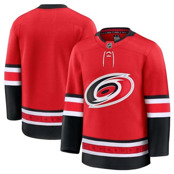 Men's Carolina Hurricanes Blank Red 2024-25 Alternate Stitched Hockey Jersey